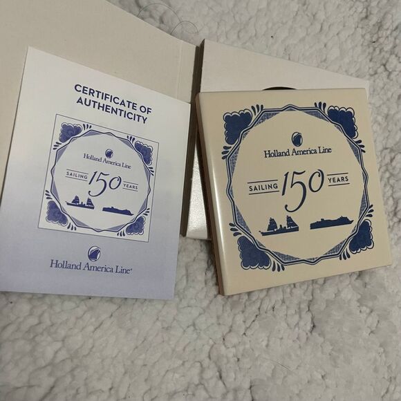 Holland America Line Blue Delft Tile‎ coasters Signature Class Ships collectible - Picture 7 of 15